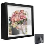 Doldurulabilir resim çerçevesi, doldurmak için derin resim çerçevesi, 20 x 25 cm, şeffaf akrilik plakalı, 3D obje çerçevesi daha derin, 3 cm, kalın resim çerçevesi, düğün hediyesi, hatıra eşyaları