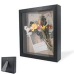 Doldurulabilir resim çerçevesi, doldurmak için derin resim çerçevesi, 21 x 30 cm, şeffaf akrilik plakalı, 3D obje çerçevesi, 3 cm derinlik, düğün hediyesi için, siyah