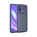 Dolia Samsung Uyumlu Galaxy A11 Kılıf Rugged Armor Karbon DesYüksek Kalite Silikon Negro