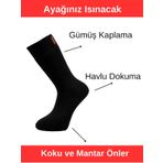 Doliche 3'lü Erkek Termal Çorap (Patentli Gümüş İplikli) Çift Katmanlı Sıcak Etki