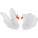 Dolity 2 Pcs Minyatür Dollhouse Reçine Mini Swan Peri Bahçesi Terrarium Dekor Bonsai (Yurt Dışından) - Renkli