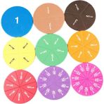 Dolity 51 Parça Gökkuşağı Dairesel Kesirler Kart Çocuk Matematik Bulmaca Oyuncak Yaşı 3+ (Yurt Dışından) - Renkli