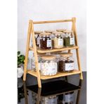 Dolkin Home 11 Parça Baharatlık Çay Şeker Kahve Tuz Kavanoz Seti Bambu Stantlı Etiketli Organizer Set