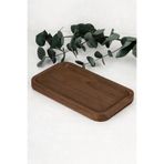Dolkin Home Doğal Ahşap Dikdörtgen Sunum Standı Naturel Yağlık Sabunluk Altlığı (12x20 cm)