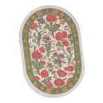 Dollhouse Halıları 1 12 SC 1/12 ATURE AL HABER, 1/12 ATURE RU Vintage Dokuma Halı Dolap Dekorasyon Aries Oval (B01 Yeşil Yaprak Çiçeği)
