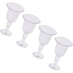 Dollhouse Kitchen Için 4 Adet Minyatür Şarap Cam Fincan Goblet Sofra Takımı Paketi