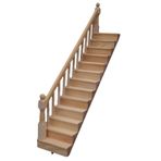 Dollhouse Merdiven Küpeste Ile Minyatür Boyasiz Ahsap Merdiven Merdiven Adim 1: 12 Dollhouse Için Sag Sol Küpeste Mobilya Süsler Bebek Evi Dekor