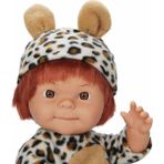 Dollz'n More Bebelou Kostüm Partisi Bebeği 40 cm - Leopar Kostümlü Bebelou - Kahverengi