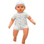 Dollz'n More Denis Bebek 60 cm Mavi Renkli Karışık Desenli Bere ile Eğlenceli Oyun Arkadaşlığı 60012