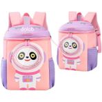 Dolob Yeni Anaokulu Okul Çantası Panda Robot Öğrenci Okul Çantası Hayvan Sırt Çantası Rahat Çanta Kız Okul Çantası Küçük Boy 2-6 Yaşında (Yurt Dışından) - Pembe - Pembe - 28x23x13cm