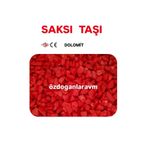 Dolomit Taşı Akvaryum Dekorası, 2 kg, Kırmızı, Ada Saksı Peyzaj Teraryum Çakıl