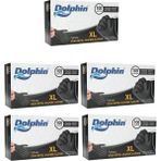 Dolphin 5x100 Adet XL Çok Amaçlı Siyah Nitril Eldiven
