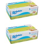 Dolphin Beyaz Lateks Eldiven Pudralı (S) 100lü Paket 2 Adet