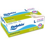 Dolphin Beyaz Lateks Pudralı Eldiven (L) 100lü Paket