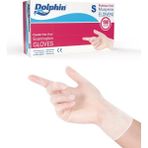 Dolphin Beyaz Vinil Eldiveni S Beden Pudrasız Tek Kullanımlık 100 Adet
