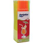 Dolphin Fosforlu Pipet - Körüklü - Turuncu Pembe Yeşil - 225 Adetlik Paket