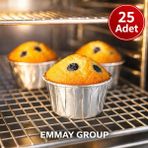 Dolphin Gümüş Renkli Kağıt Muffin Kek Kapsülü 25 Adet