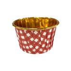 Dolphin Kırmızı-Altın Kare Desenli Muffin Kek Kapsülü 25li Şık Sunum İçin Pratik Kullanım | Cupcake Kalıbı, Kağıt Muffin Kapsülü, Kek Kalıbı, Muffin Cup
