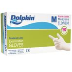 Dolphin Lateks Beyaz Medium 100'lü Pudralı Eldiven