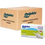 Dolphın Lateks Pudralı Eldiven (S) Küçük - 20 Paket (2000 Adet)