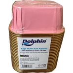 Dolphin Muffin Kare Kağıt Pembe Altın Cupcake Kek Kalıbı Kapsülü Kabı - 25 Adetlik 1 Paket