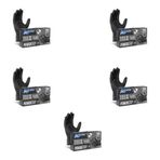 Dolphin Nitril PowerGrip Ekstra Kalın Elmas Dokulu Eldiven Siyah XL Büyük Boy - 50'li 5 Paket