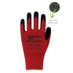 Dolphin POL9 Crink Kırmızı/Siyah Polyester Lateks Montaj İş Eldiveni (1 Çift)
