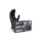 Dolphin PowerGrip Ekstra Kalın Siyah Nitril Eldiven Elmas Dokulu L 50 Adet
