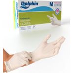 Dolphin Pudralı Lateks Eldiven Beyaz M (1 PAKET/100 Adet)