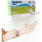 Dolphin Pudralı Lateks Eldiven Beyaz S (1 PAKET/100 Adet)