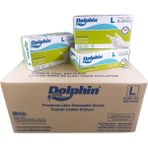 Dolphin Pudralı Lateks Eldiven L Beden 100'lü 20 Kutu - Beyaz