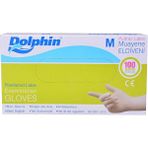Dolphin Pudralı Lateks Eldiven Medium 100 Lü - Beyaz