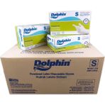 Dolphin Pudralı Lateks Eldiven Small 100'lü 20 Kutu - Beyaz