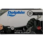 Dolphin Pudrasız Siyah Nitril Eldiven Siyah L