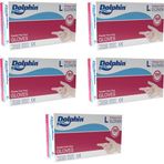Dolphin Şeffaf Medium Orta Boy 5x100'lü Paket Pudrasız Vinil Tek Kullanımlık Eldiven