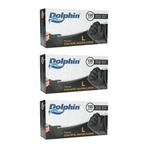Dolphin Siyah Çok Amaçlı Nitril Eldiven Pudrasız (L) 100lü Paket 3 Adet