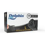 Dolphin Siyah Çok Amaçlı Nitril Muayene Eldiveni L 100'LÜ Kutu