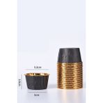 Dolphin Siyah Gold Muffin Kek Kapsülü Cupcake Kalıbı 25'li