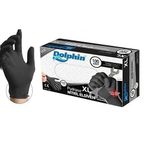 Dolphin Siyah Nitril Eldiven Pudrasız Ekstra Kalın Xl (100 Lü Paket