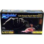 Dolphin Siyah Nitril Eldiven Pudrasız (M) 20 Pk x 100 Adet (Koli)