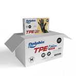 Dolphin Siyah TPE Eldiven 100 Adet x 20 Paket - Koli (S, Çift El)