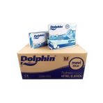 Dolphin Tek Kullanımlık Lateks Mavi Pudrasız Nitril Muayne Eldiveni Medium Orta Boy -100'lü 20 Paket