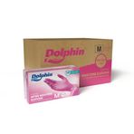Dolphin Tek Kullanımlık Pembe Nitril Eldiven - Muayne Eldiveni Medium Orta Boy - 100'lü 20 Paket