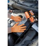 Dolphin Turuncu Medium Orta Boy 50'li 20 Paket Nitril Powergrip Ekstra Kalın Elmas Dokulu Eldiven