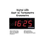 Dolunay 23 cm Led Dijital Led Saat Termometre