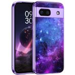 DOMAVER Google Pixel 8a kılıfı, cep telefonu kılıfı Google Pixel 8a Case karanlıkta parlar, sis desenli koruyucu kılıf, aile, arkadaşlar ve sevgililer için, mavi