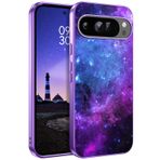 DOMAVER Google Pixel 9 Pro XL kılıf, cep telefonu kılıfı, Google Pixel 9 Pro XL kılıf, karanlıkta parlar, sis desenli koruyucu kılıf, aile, arkadaşlar ve sevgililer için, mavi
