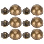 Dome sivri uçlar ve saplamalar, 30 set mantar perçinleri alaşım bronz çanta el çantası ayakları mantar tipi deri dekorasyon için tırnak başlığı 12 mm