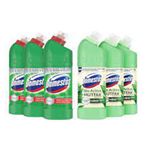 Domestos 3x750 ml Dağ Esintisi + 3x750 ml Bio Active Mutfak Çamaşır Suyu