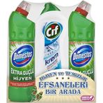 Domestos Çamaşır Suyu Dağ Esintisi 2X810G + Cif Krem